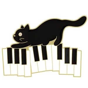 3/$30 New Enamel Cat Brooch🐈‍⬛ 🎹